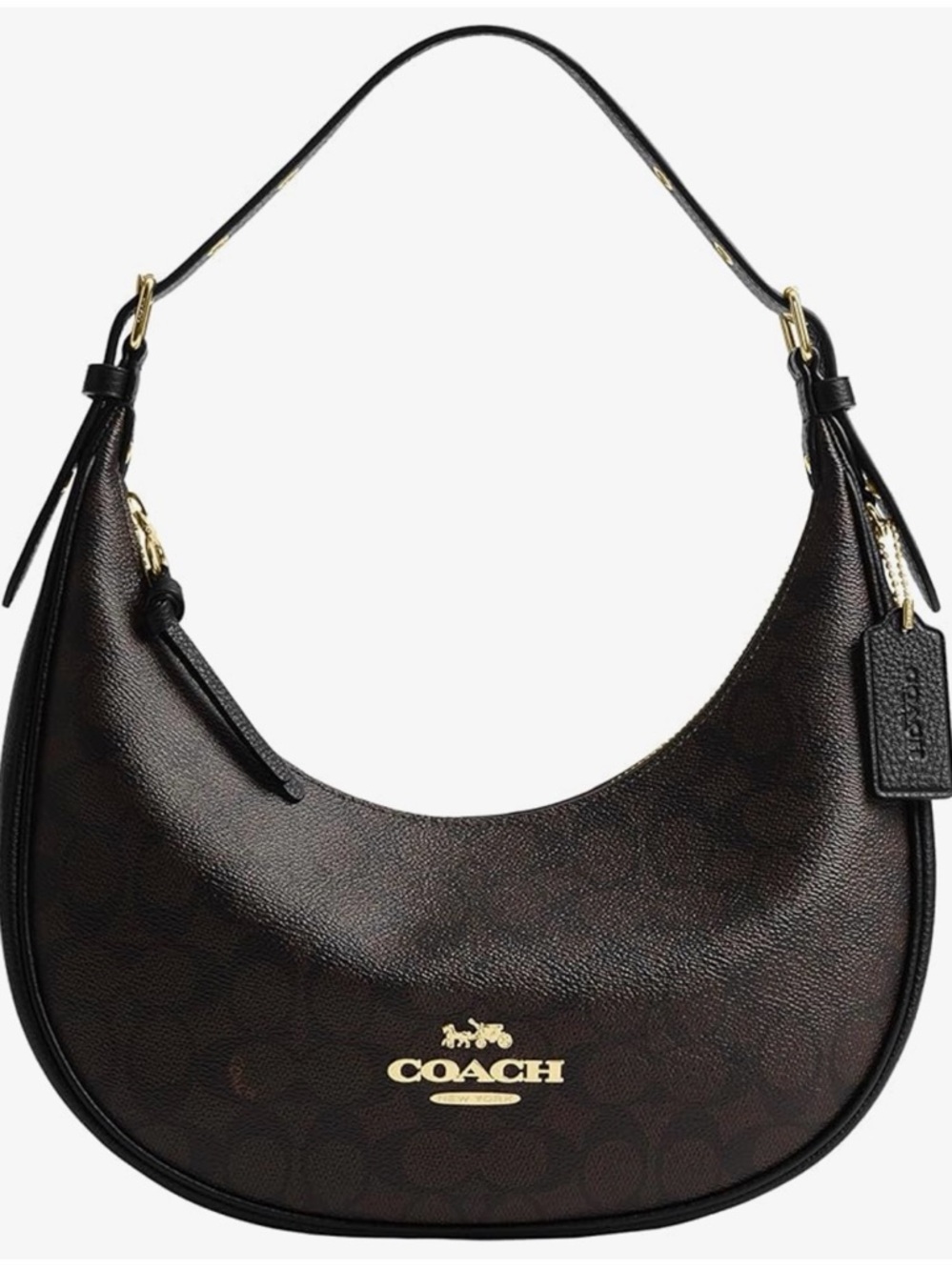 NWT Coach Bailey Hobo Bag in Walnut/Black